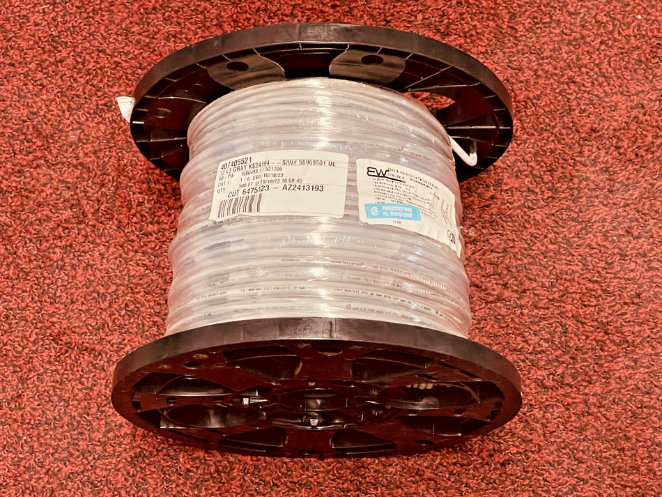 Southwire 407405521 TelcoFlex 12AWG L3 Class B Power Cable, Cloth Braid 500FT