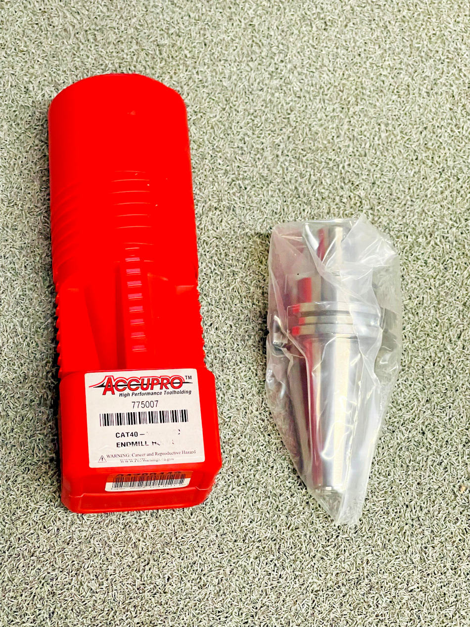 Accupro 775007 Taper Shank End Mill Holder, CAT40, 2-1/2" Projection, 5/8"-11