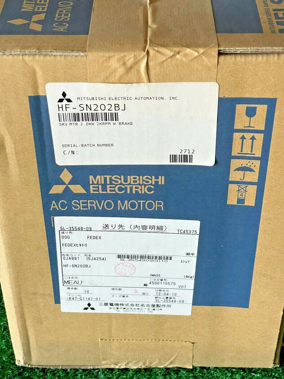 Mitsubishi Electric HF-SN202BJ Servo Motor HFSN202BJ