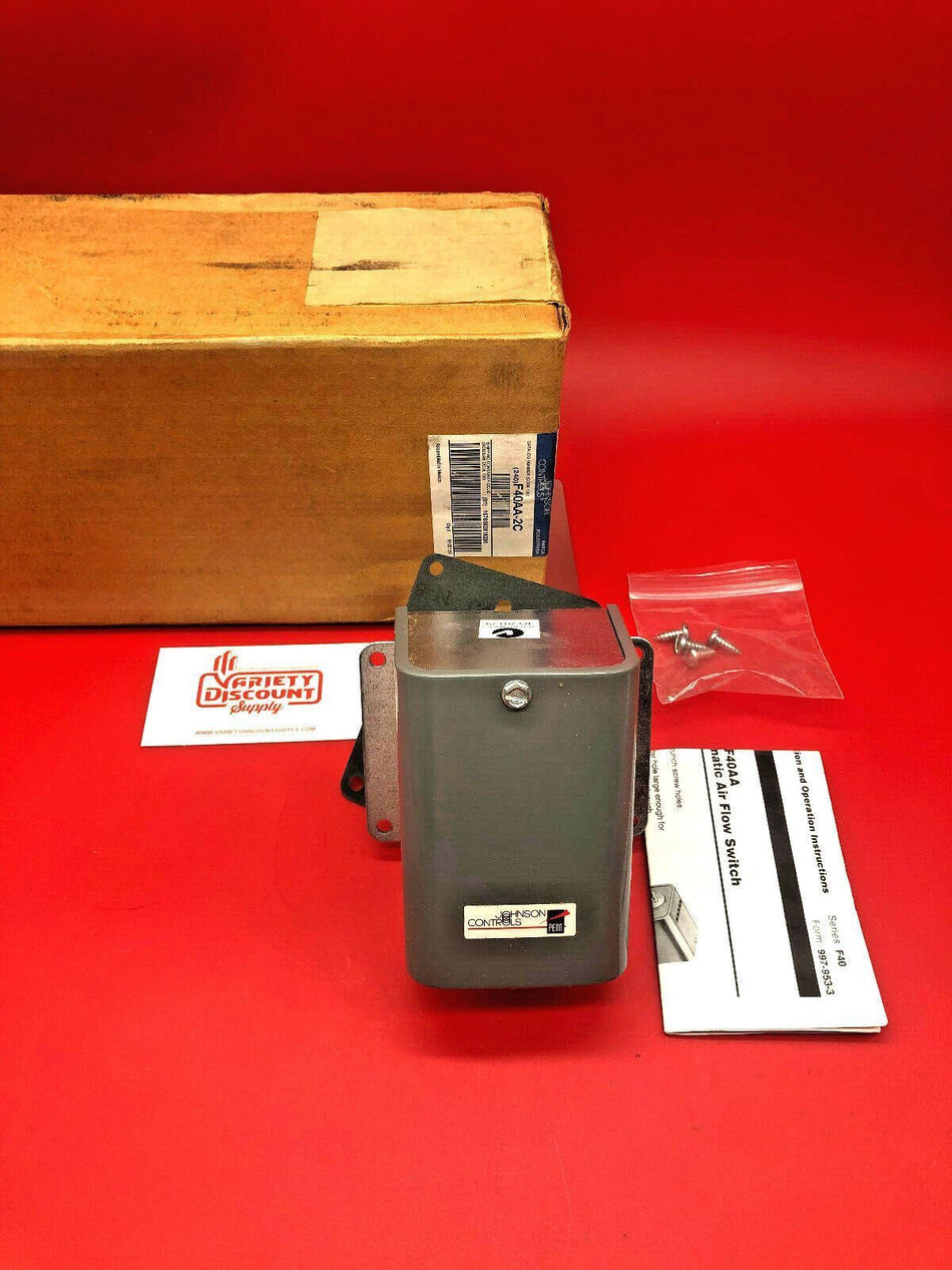 Johnson Controls F40AA-2C Pneumatic Air Flow Switch F40AA2C New