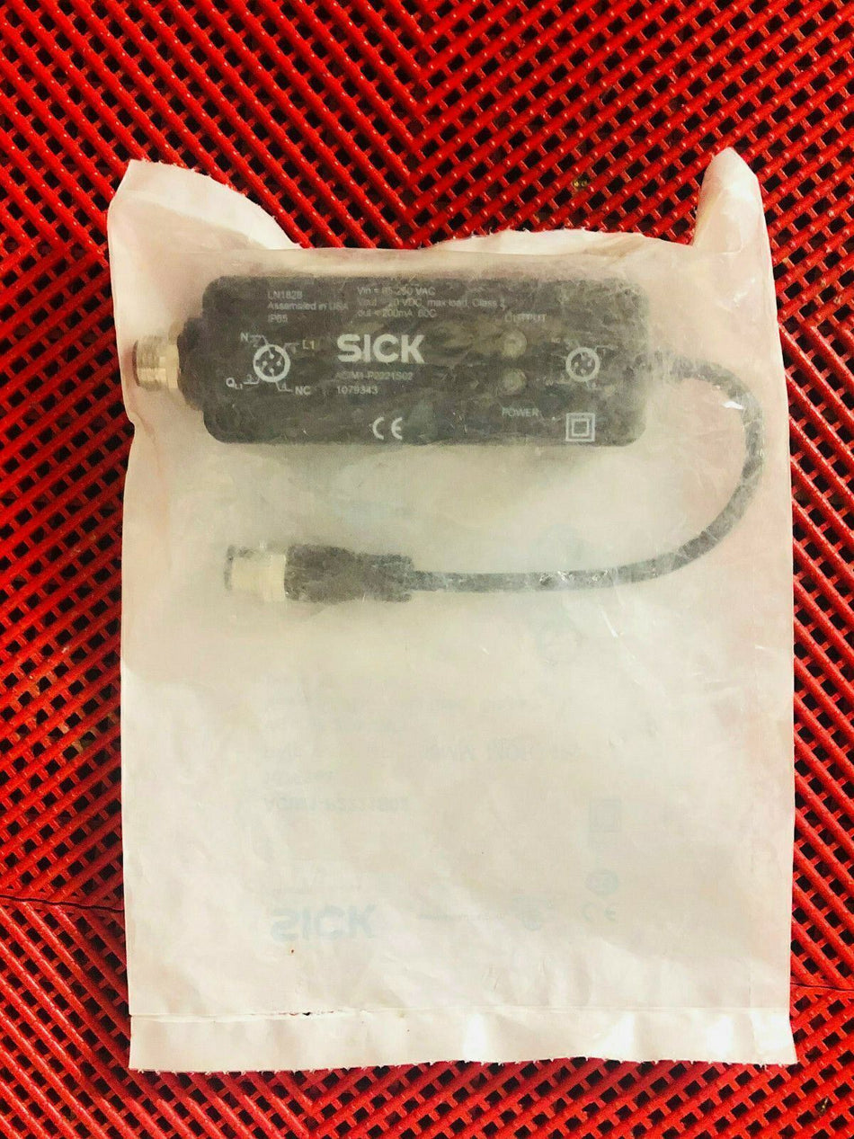 Sick ACIM1-P2221S02 Power Supply Unit 1079343 PNP, M12, 4P, 200mm, MCR