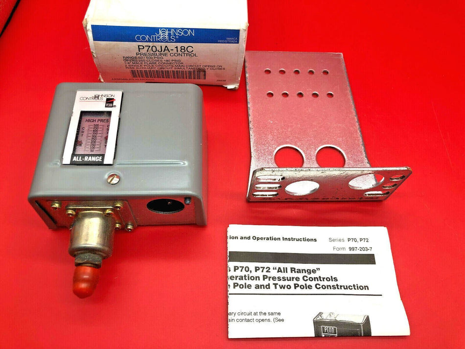 Johnson Controls P70JA-18C SPST Pressure Control P70JA18C
