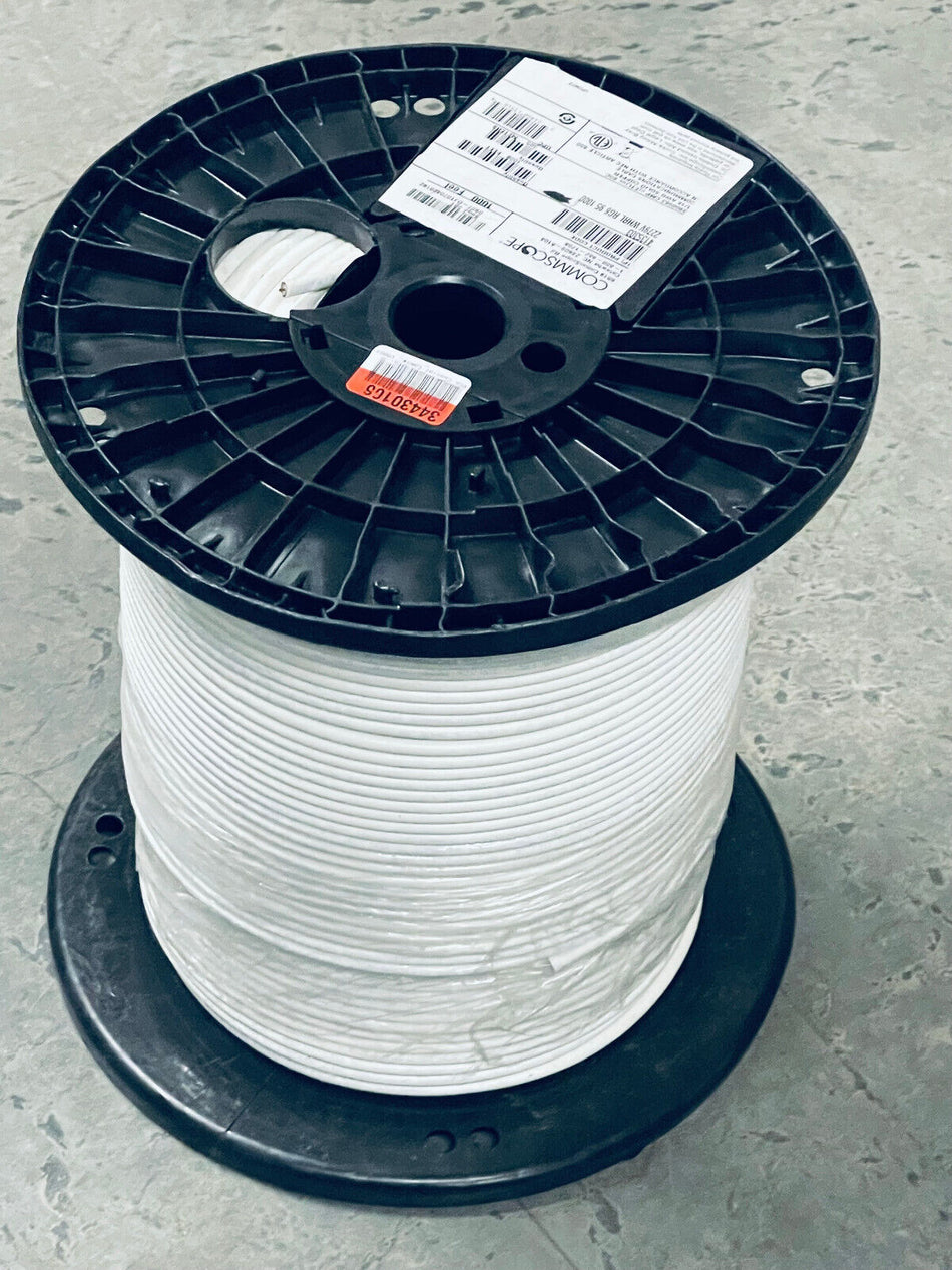 Commscope 4135303/10 2279V WHRL RG6 Coaxial Cable 1000ft Spool, 18AWG