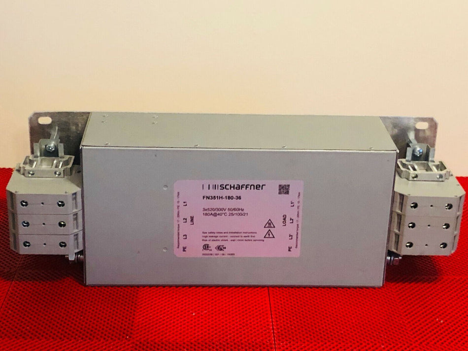Schaffner FN351H-180-36 High Power EMC Line Filter, Safety Terminal Block