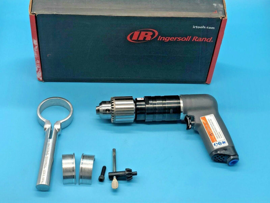Ingersoll Rand 7AQST8 Pistol Style Keyed Air Drill, 1/2" Chuck, 90PSI, 0.75HP
