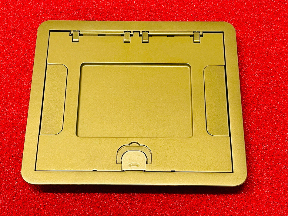 Hubbell 610GCCVRBRSC 6/10G Carpet Cover Flang, Insert, Brass Powder Coat