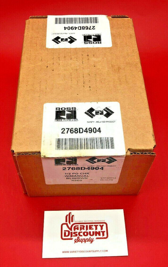 Ross 2768D4904 1/2" PO Check Valve with Manual Blow Down