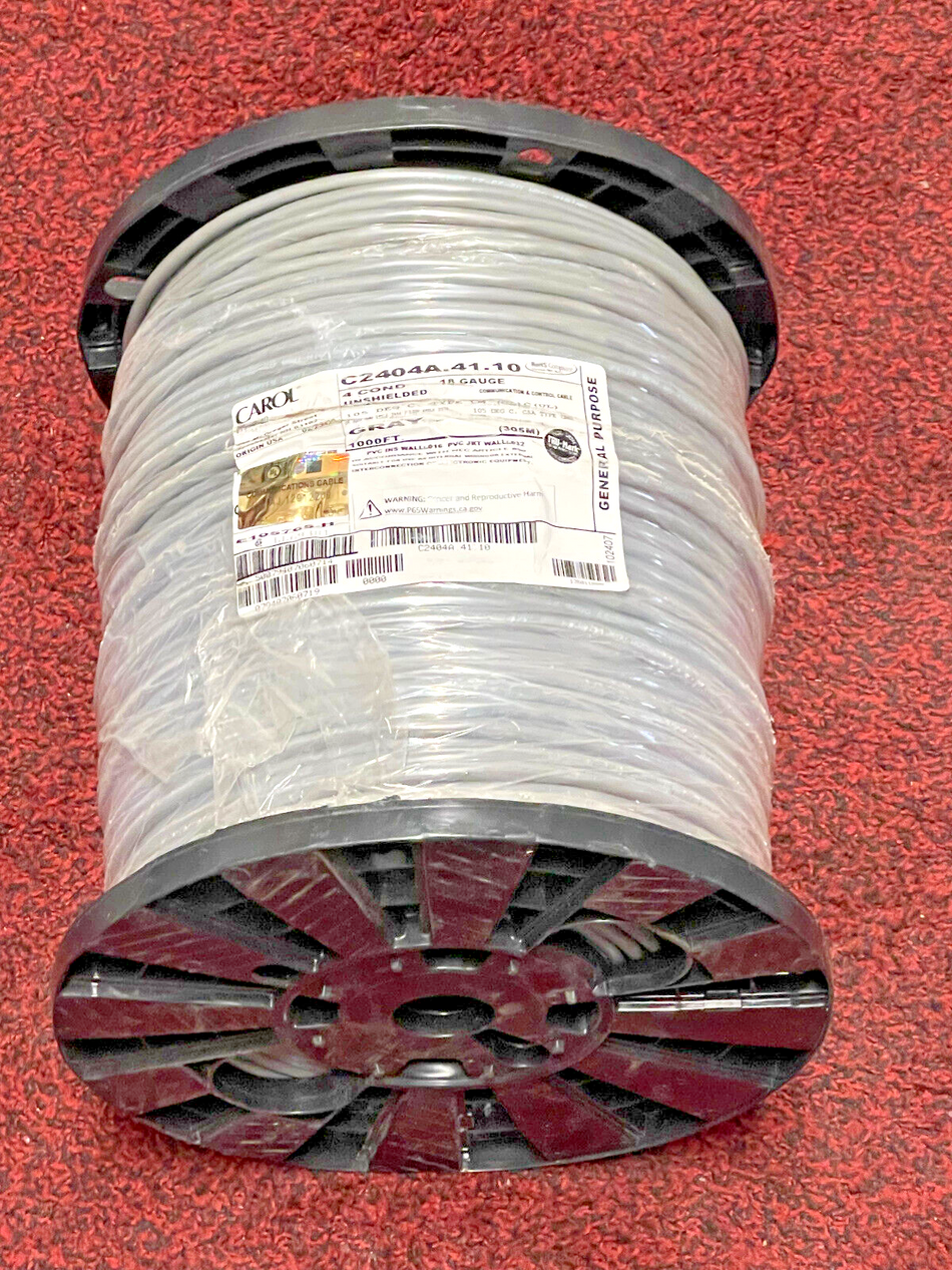 Carol C2404A.41.10 Communication Control Cable, 18AWG-4C, Unshielded