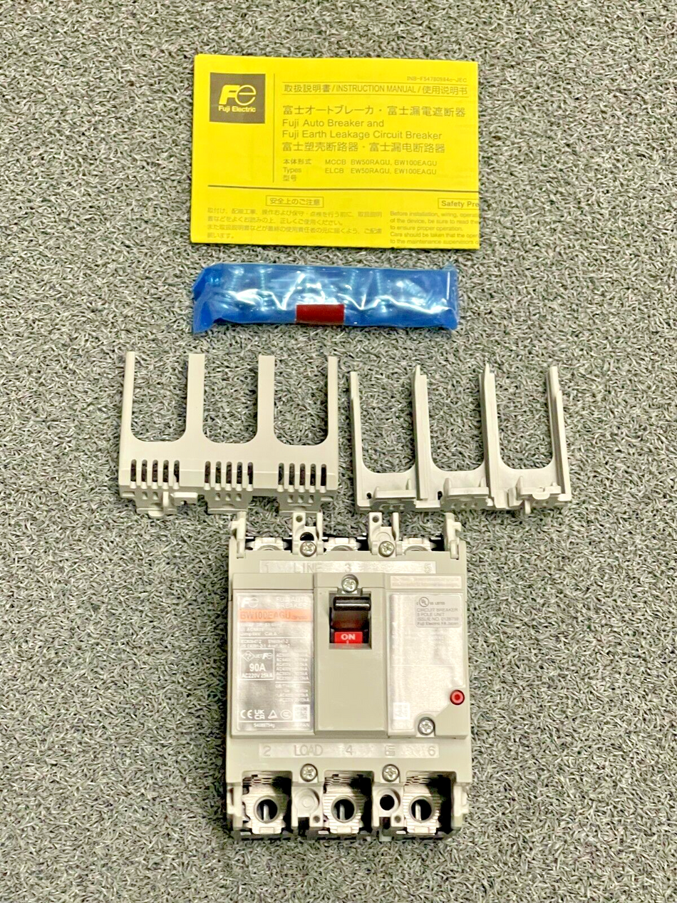 Fuji Electric BW100EAGU-3P090 Auto Breaker 3P, 90A, AC500V