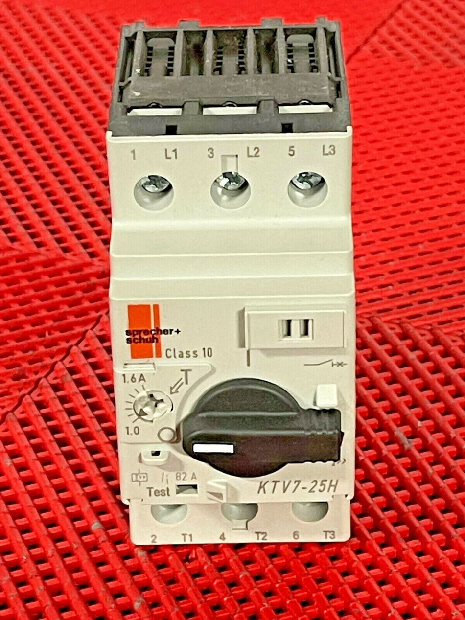 Sprecher Schuh KTV7-25H-1.6A Circuit Breaker, Motor Control, 1.6A, 460V, KTV725H